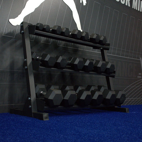 5-50 lb Dumbbell Set with 3-Tier Rack