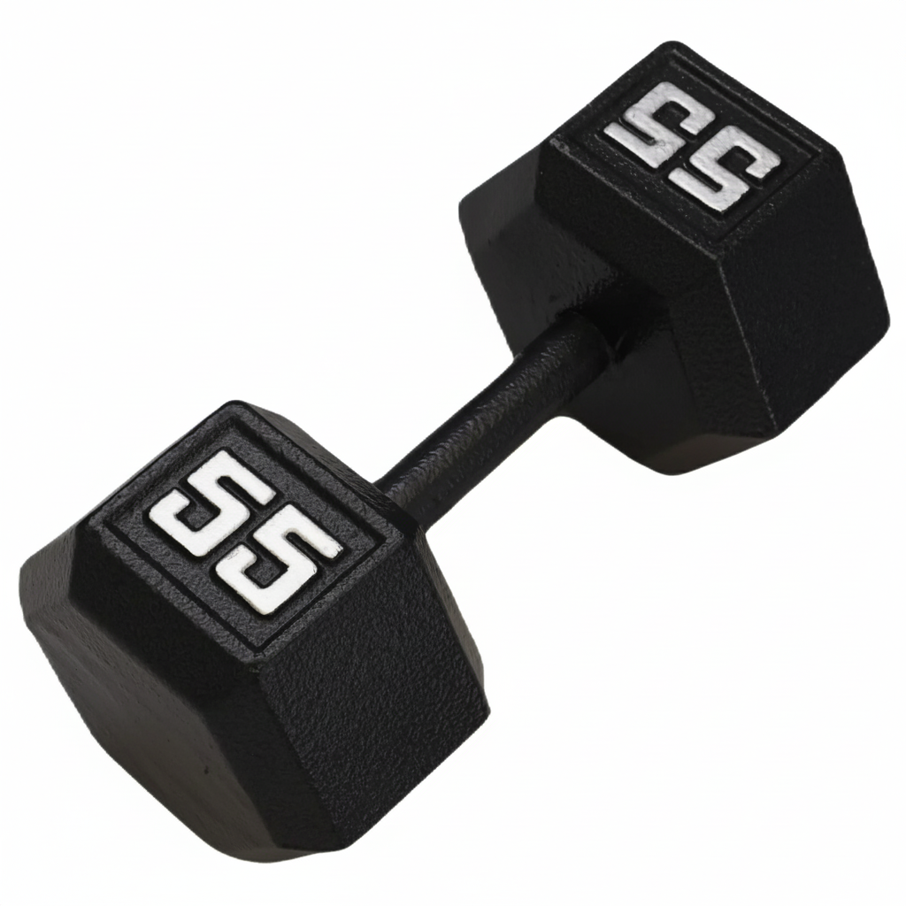 Gronk Cast Hex Dumbbell - Black 55 lb G&G Fitness Equipment Variant(s) - LBWeight 55