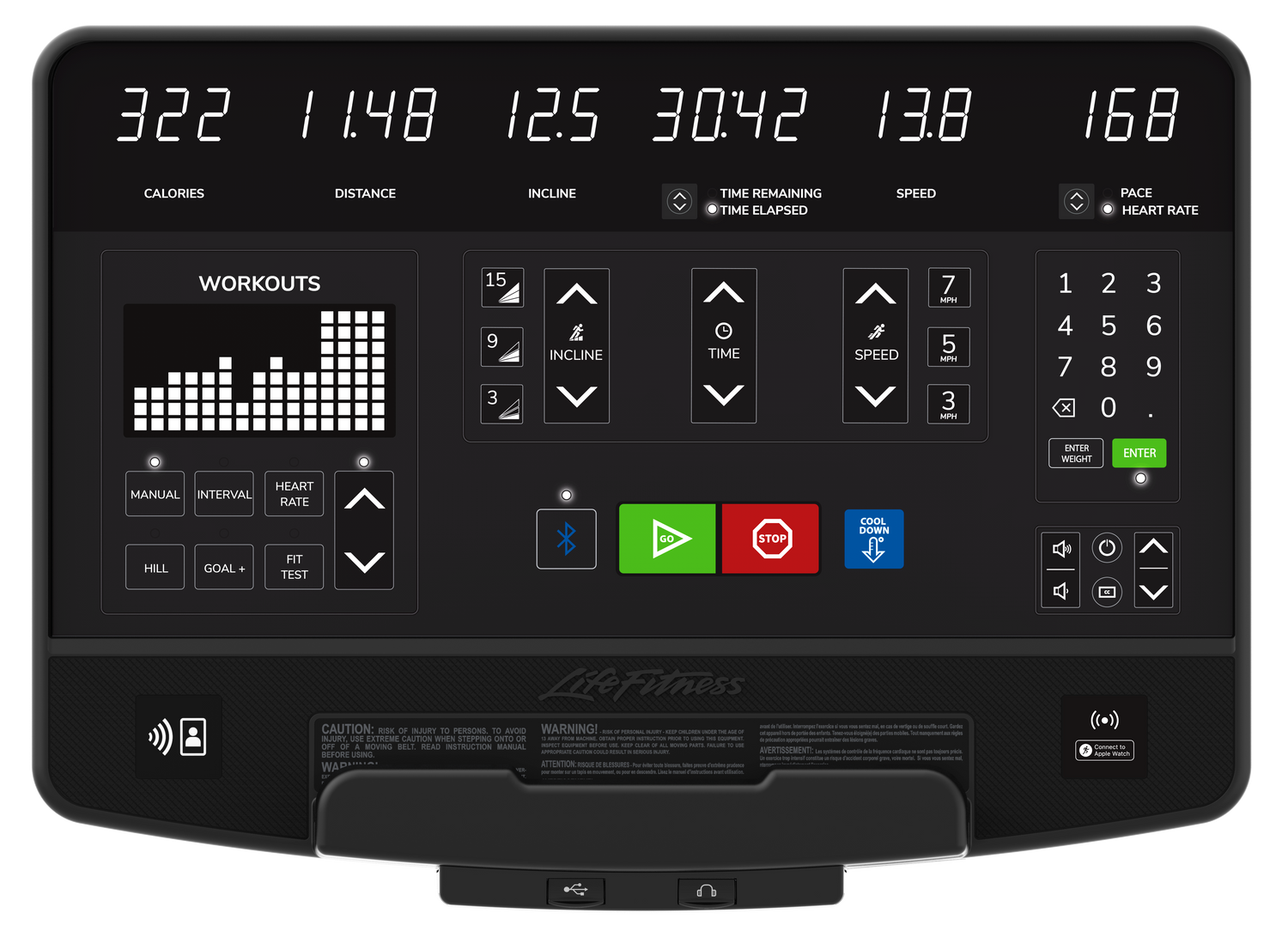 Life Fitness Club Series + Treadmill w/ SL Console - Black