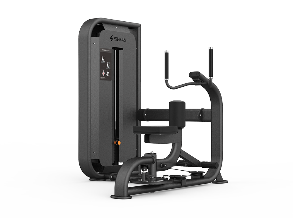Shua G6818 Torso Rotation selectorized machine, studio render 1 of 2