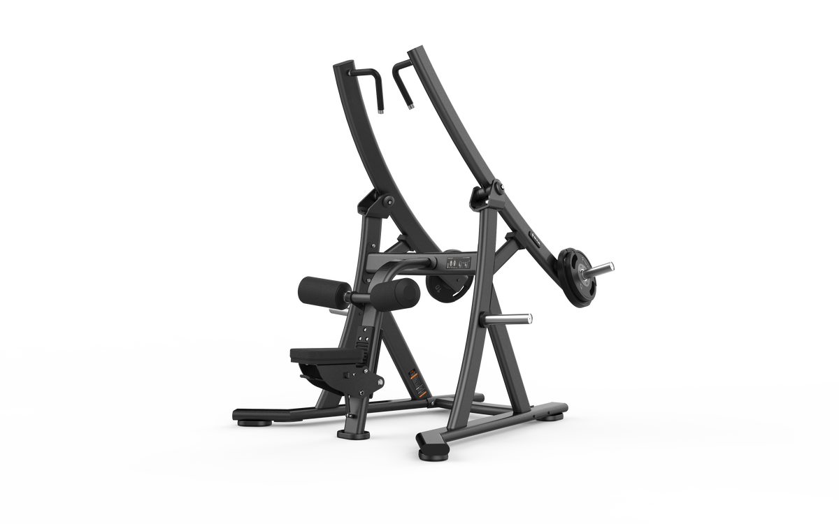 Shua G6903 Iso-Lateral Lat Pulldown plate loaded machine, studio render 3 of 3