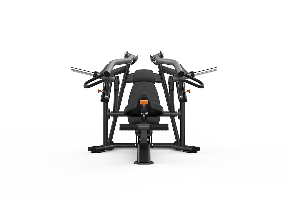 Shua G6917 Iso Incline Bench Press plate loaded machine, studio render 4 of 4