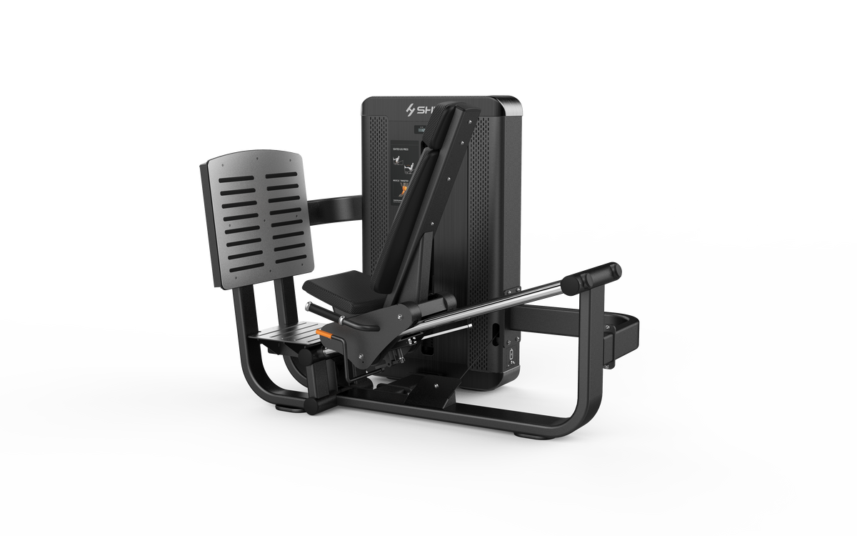 Shua G8805 Seated Leg Press selectorized machine, studio render 3 of 5