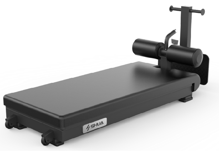Shua G8923 Leg Curl plate loaded machine, studio render 2 of 2