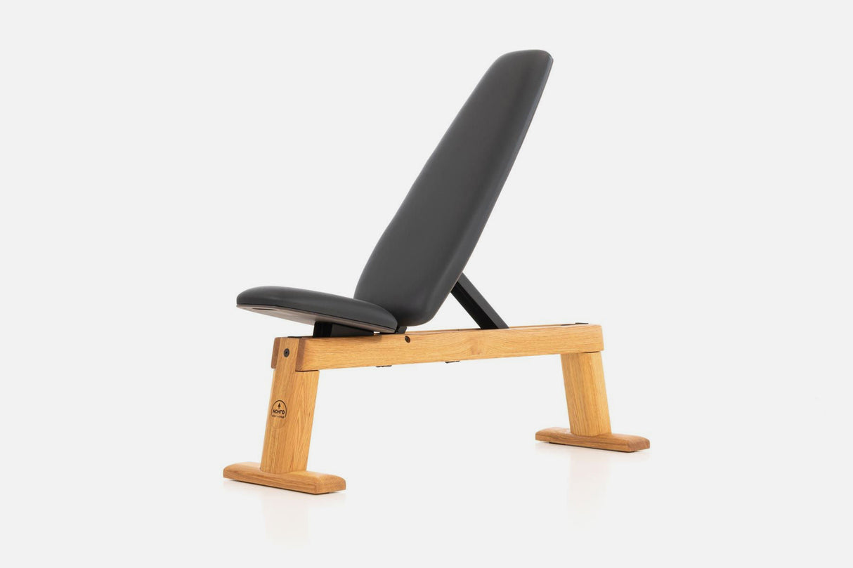 NOHRD WeightBench Club Artificial Leather Black NOHrD Bench; flat/incline/decline benches weightbench-oak