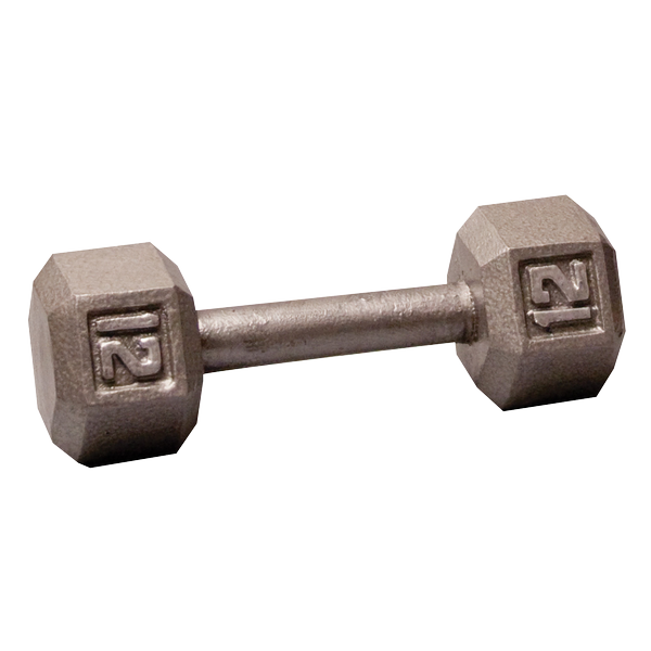 Body Solid Iron Hex Standard Dumbbell Gray