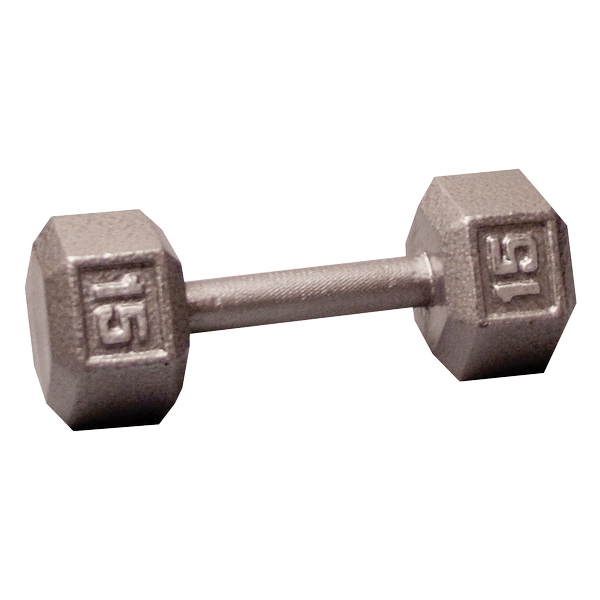 Body Solid Iron Hex Standard Dumbbell Gray