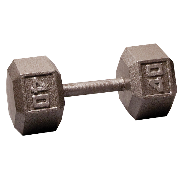 Body Solid Iron Hex Standard Dumbbell Gray