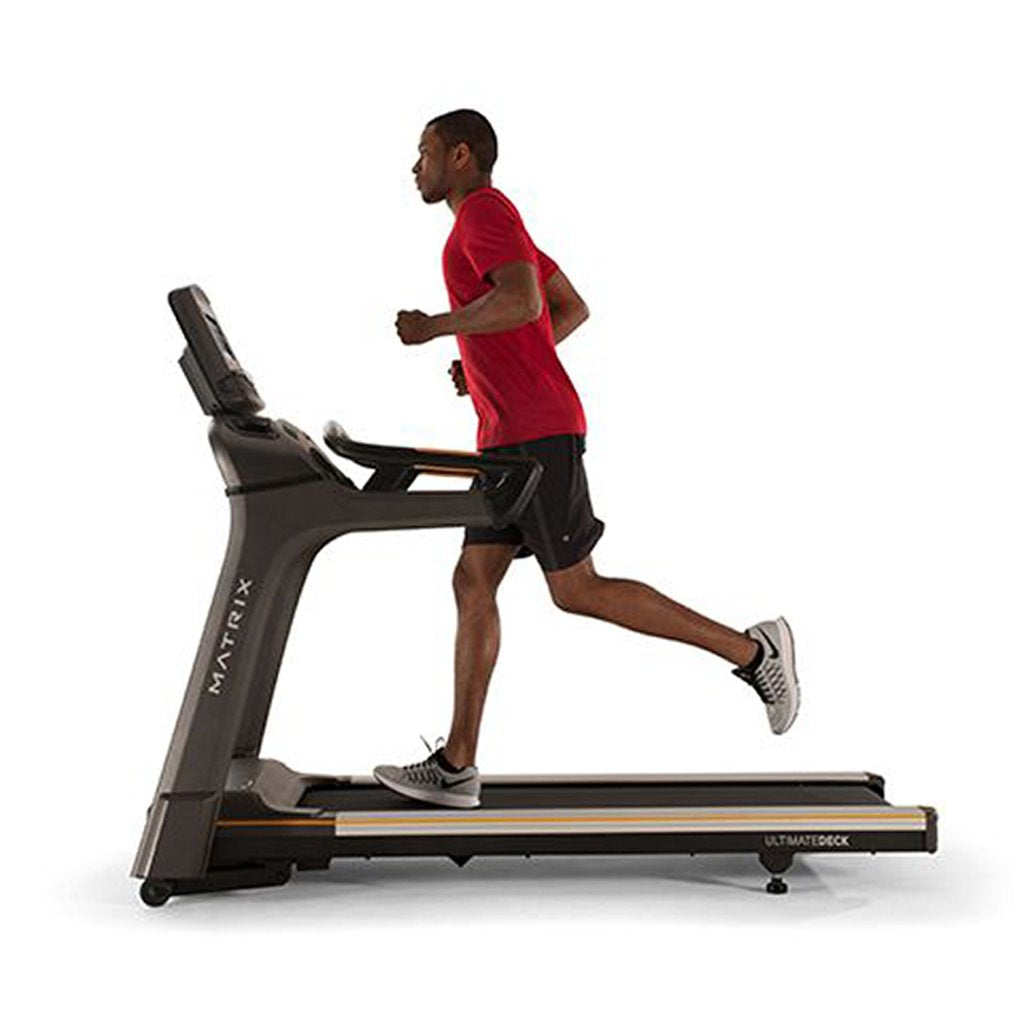 The Matrix T50 Treadmill includes a welded frame, durable Ultimate Deck, exclusive Johnson Drive System and convenience features to redefine the workout experience in amazing ways.