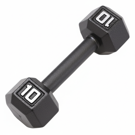 Gronk Cast Hex Dumbbell - Black 10 lb G&G Fitness Equipment Variant(s) - LBWeight 10_866d8161-bc44-4033-b968-847512157f67
