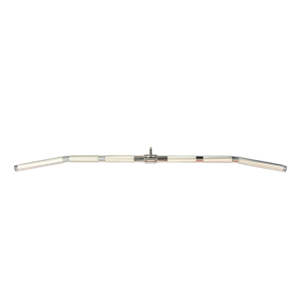 Gronk Fitness aluminum revolving lat bar, silver, straight view