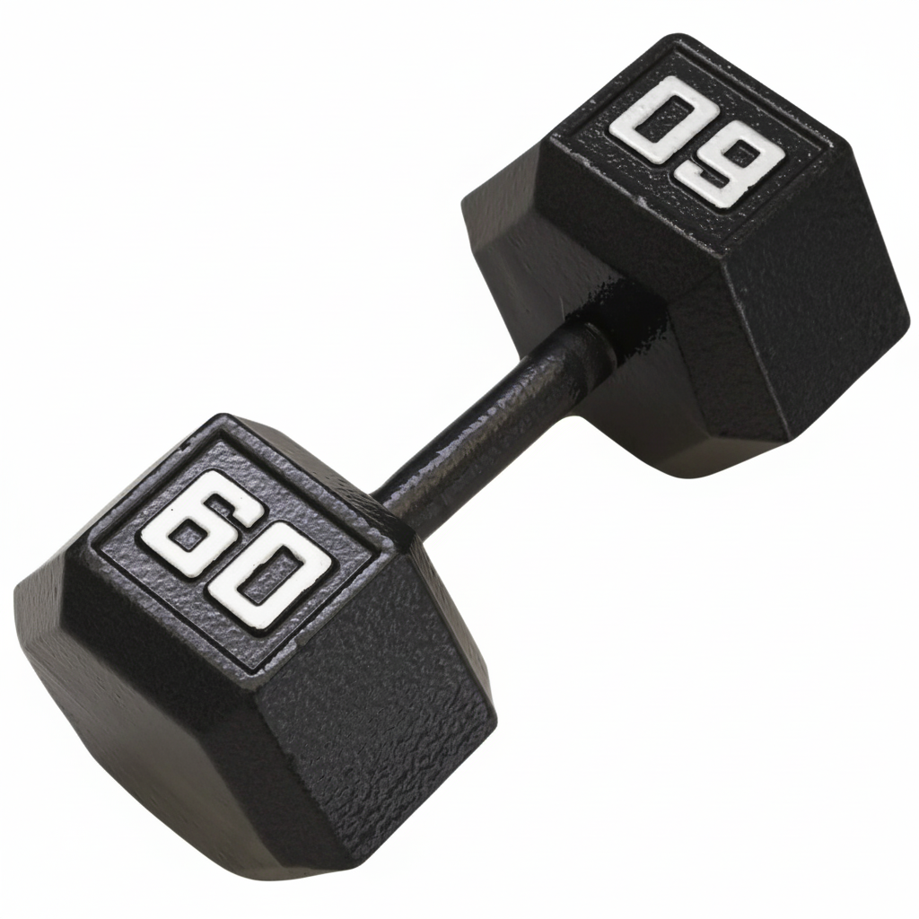 Gronk Cast Hex Dumbbell - Black 60 lb G&G Fitness Equipment Variant(s) - LBWeight 60