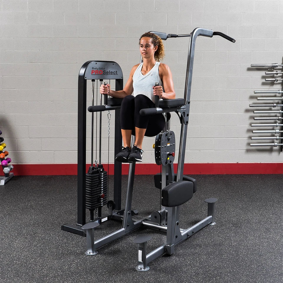 Body Solid FCD-STK Pro Select Weight Assist Chin-Up Dip, 310lb Body Solid Selectorized, single stack, assembly required FCD-STK_Exercises-23__48351.1735662094_c1a5d9cd-6192-4055-9cfc-57bd39f941c3