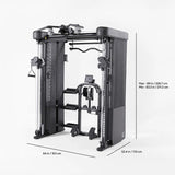Inspire Series FT2 PRO Smith Functional Trainer Inspire Home Gym, labor intensive installation FT2-PRO_DIMENSIONS_1200x1200_1_1_itytwp_6a66cd4c-14b8-4a9c-8b9b-caf4dddd0db1