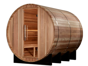 Golden Designs "Klosters" 6 Person Barrel Traditional Sauna - Pacific Cedar