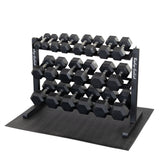 Body-Solid GDR363B 3-Tier Dumbbell Rack — angle view