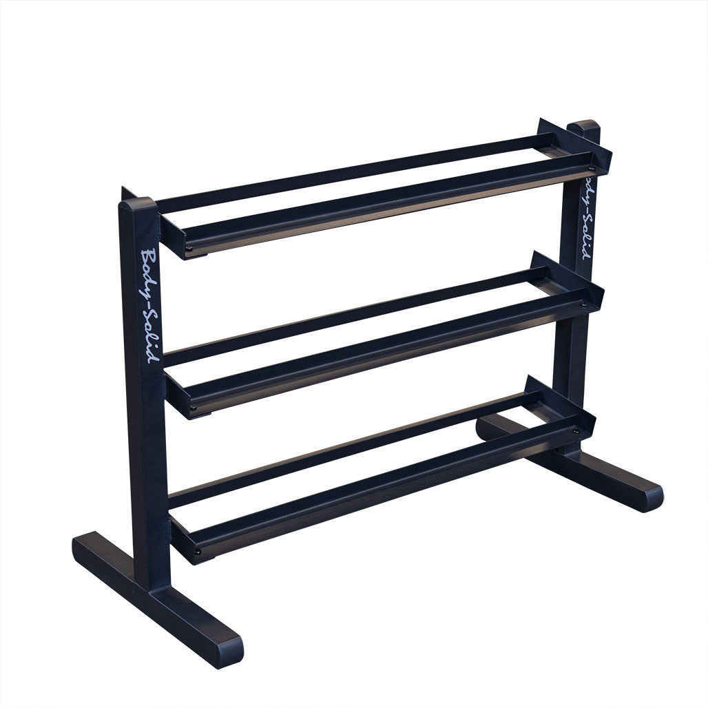 Body-Solid GDR363B 3-Tier Dumbbell Rack — front view