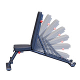 Body-Solid GFID225B Commercial Folding Bench — composite views