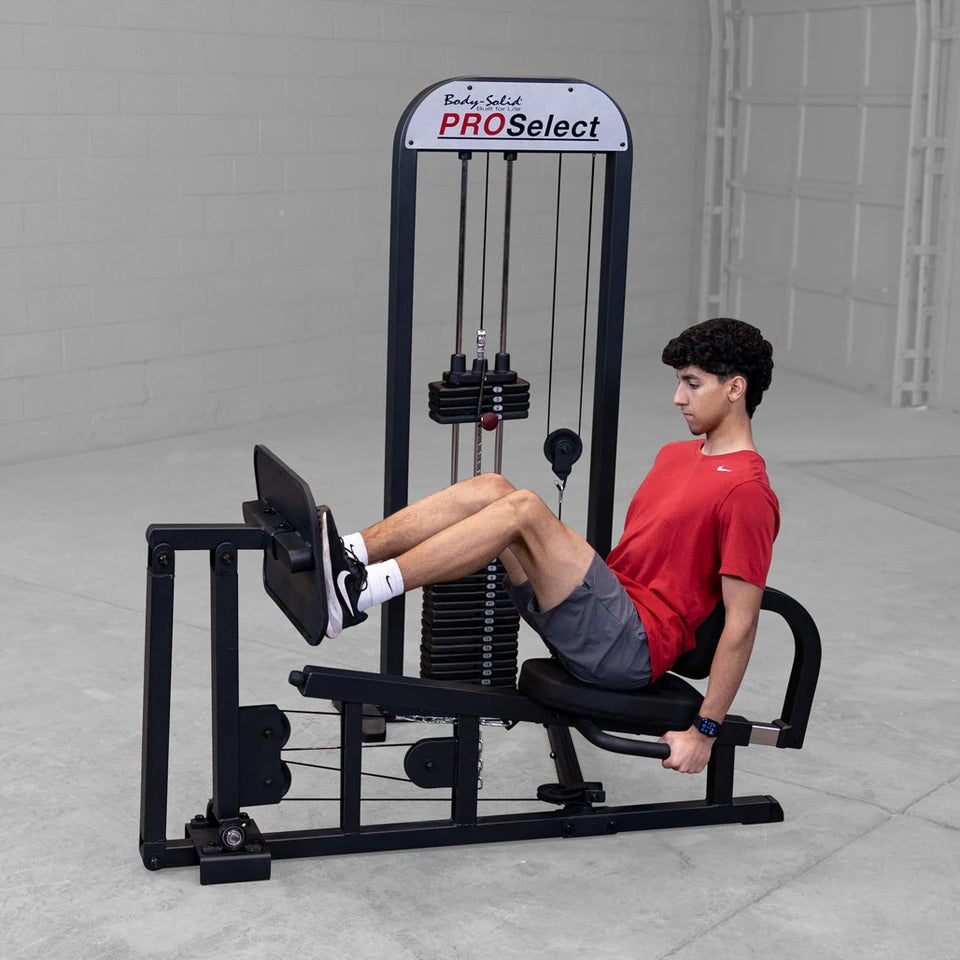 Body Solid GLP-STK Pro Select Leg Press, 310lb Stack Body Solid Home Gym, Small; Single stack or a-frame double stack (functional trainer). 5 functions or less GLPB-with-STK_0O2A4650-1028__44164.1775755631_dd2f242b-734e-49ce-8c0f-2f53dd7555b9
