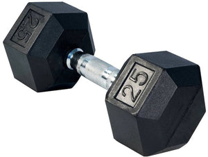 Hex Rubber Dumbbells