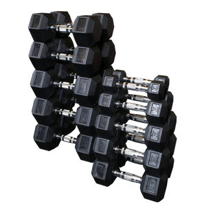 Body-Solid Rubber Hex Dumbbells (SDRS550)
