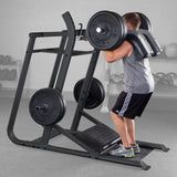 Body Solid SLS500B Leverage Squat Body Solid Home Gym, Small; Single stack or a-frame double stack (functional trainer). 5 functions or less SLS500-DSCF2265-FakeBLK-1028__79421.1772478318