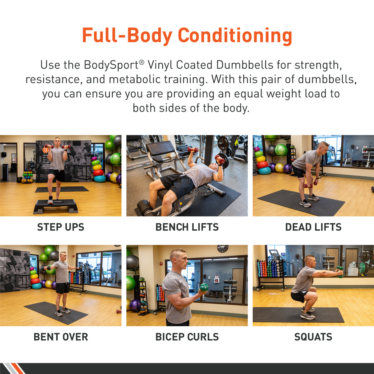 Elivate Body Sport Vinyl Dumbbells Elivate Variant(s) - LBWeight W-BDSVDB-3_cff0d18c-2390-4931-a808-b4bbb527c4a6