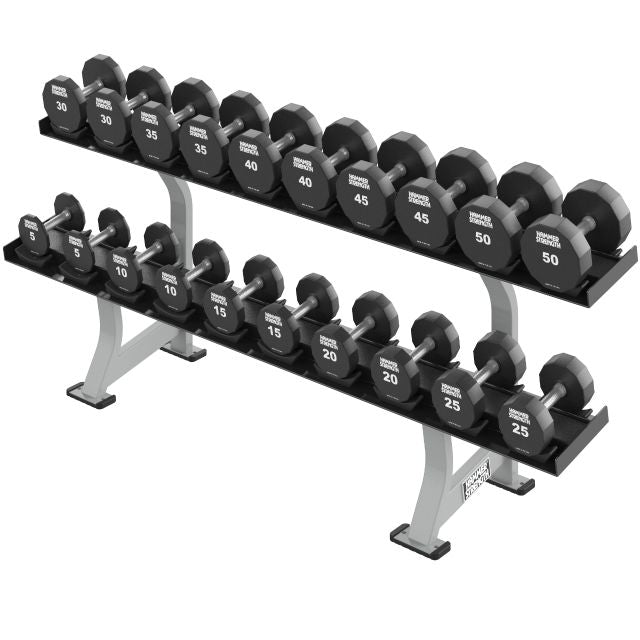 Hammer Strength Two Tier Dumbbell Rack - Discontinued Default Title Life Fitness Dumbell racks, power block stand, plate and bar storage, kettlebell racks, ball racks a9cef648-605c-ed11-834a-0af6a9949c45_FW-DR2_.