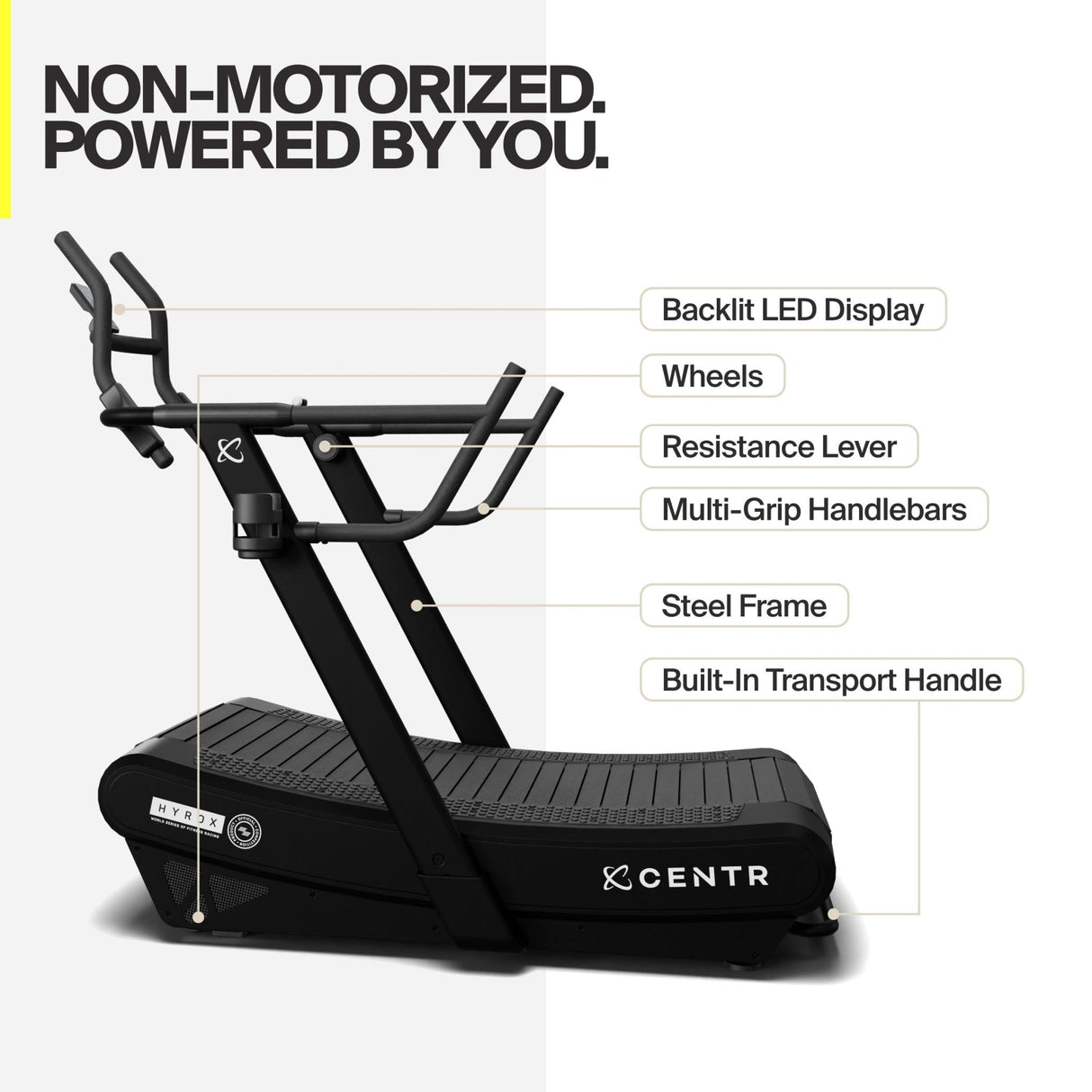 Centr x HYROX Perform Tread Hyrox Treadmill, Advanced Commercial over 350lbs centr-hyrox_perform-tread_detail