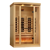 Angled right view of the two person cabinet