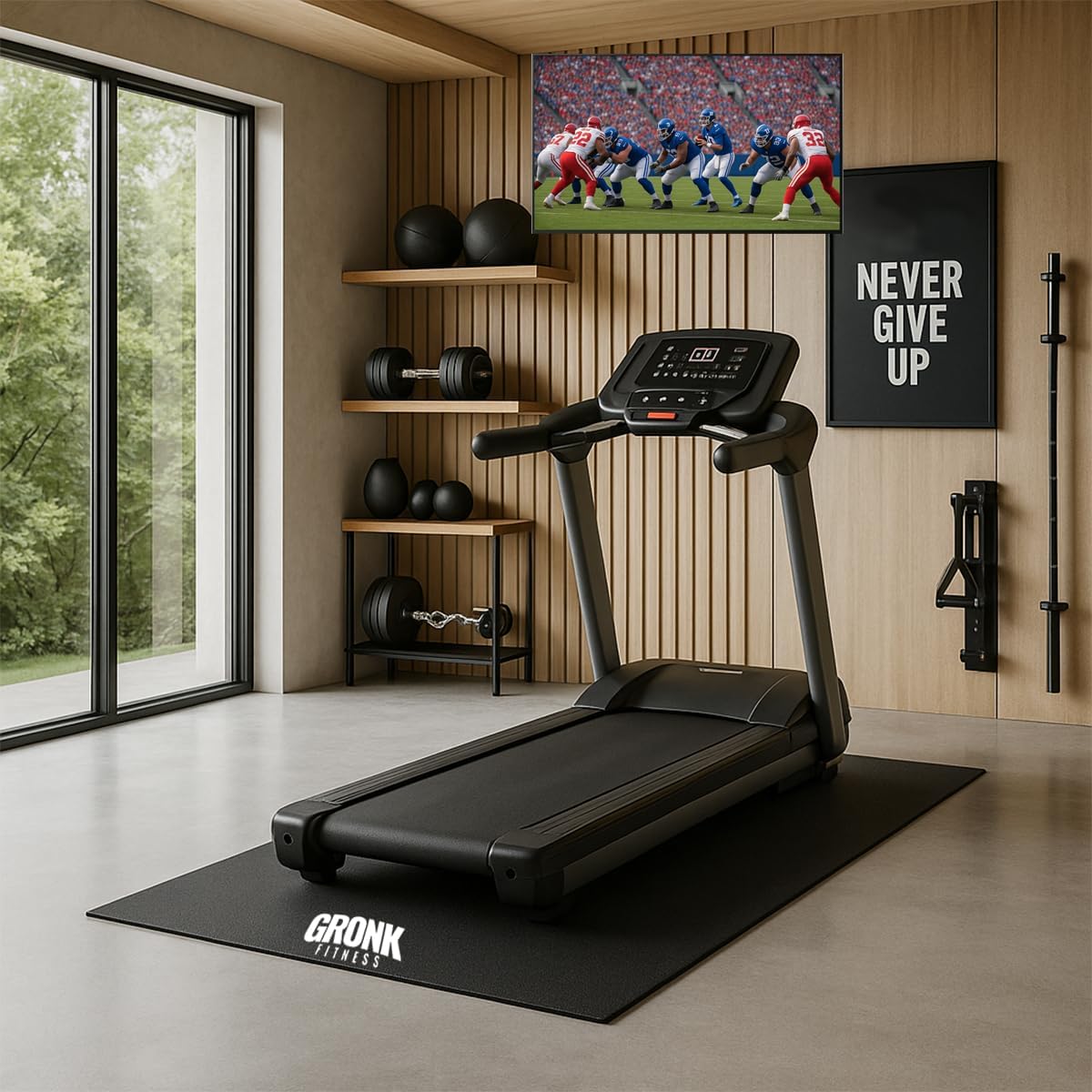 Gronk Fitness 4mm PVC Equipment Mat 7.5ft x 3ft Gronk Fitness Products Variant(s) - Size gronkfitness_4mm-pvc-equipment-mat-7-5ft-x-3ft_view-2