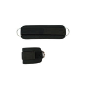 G&G Fitness black padded ankle cuffs with D-rings