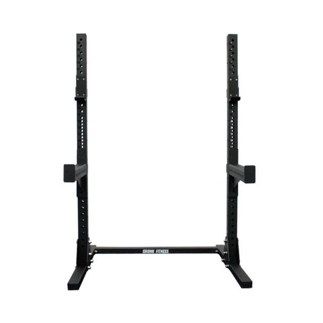 Gronk Fitness Squat Stand front view with J-Hooks