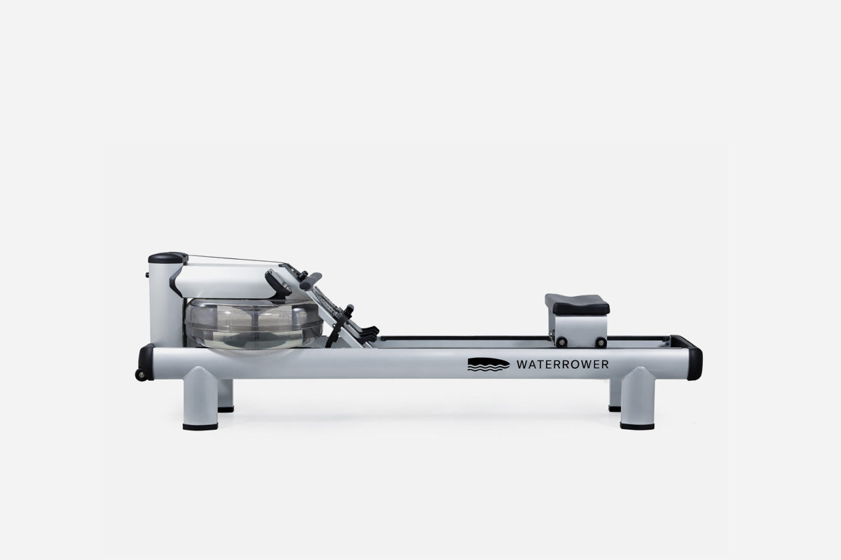 WaterRower Metallic M1 HiRise Rowing Machine WaterRower Variant(s) - Colors m1-hirise-silver-hero