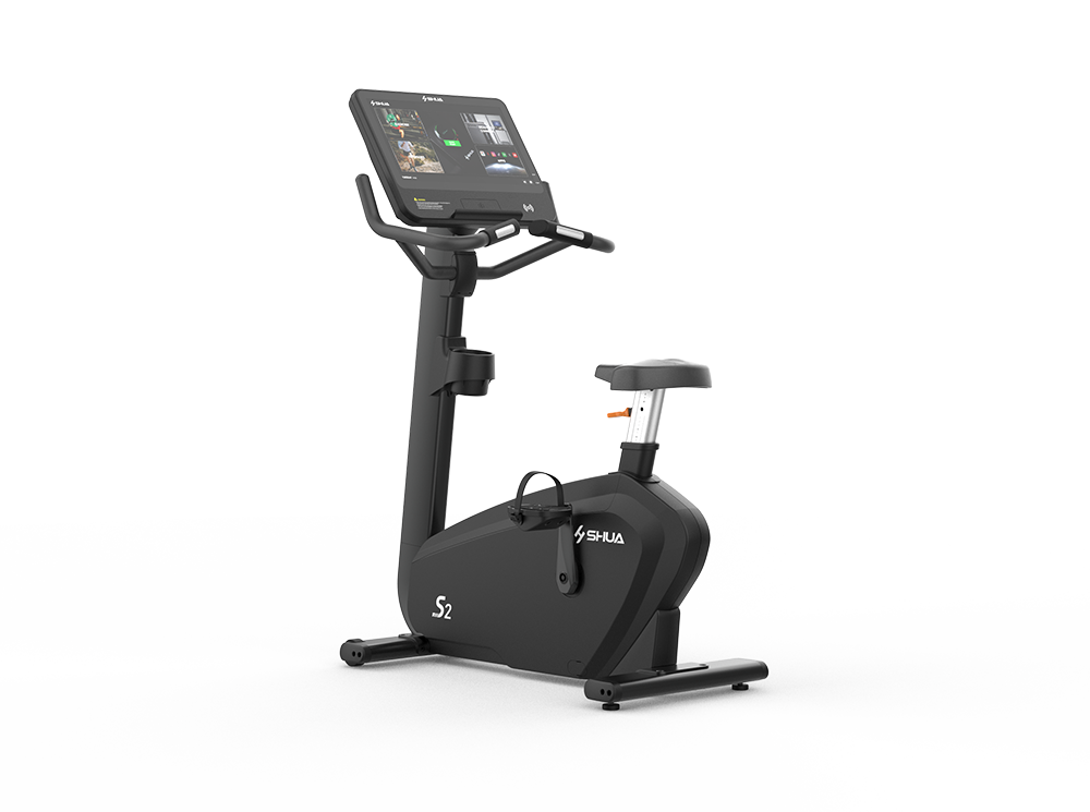Shua B9100U Upright Bike, 22in Touch, studio render 1 of 4