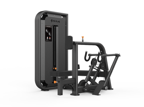 Shua G6803 Seated Row selectorized machine, studio render 1 of 2