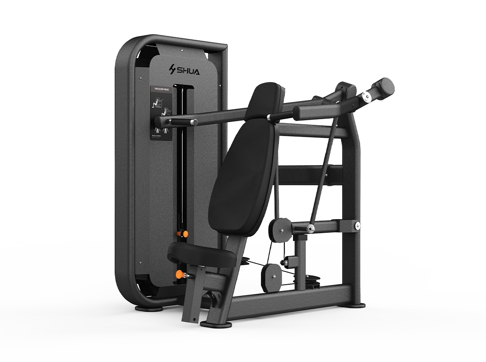 Shua G6804 Shoulder Press selectorized machine, studio render 1 of 3