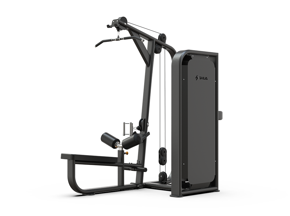 Shua G6892 Lat Pulldown/Row selectorized machine, studio render 2 of 4