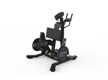 Shua G6909 Iso Kneeling Leg Curl plate loaded machine, studio render 1 of 3