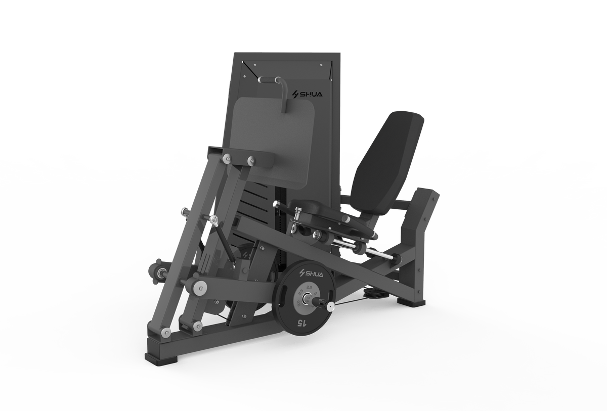 Shua G7707 Hybrid Leg Press selectorized machine, studio render 2 of 2