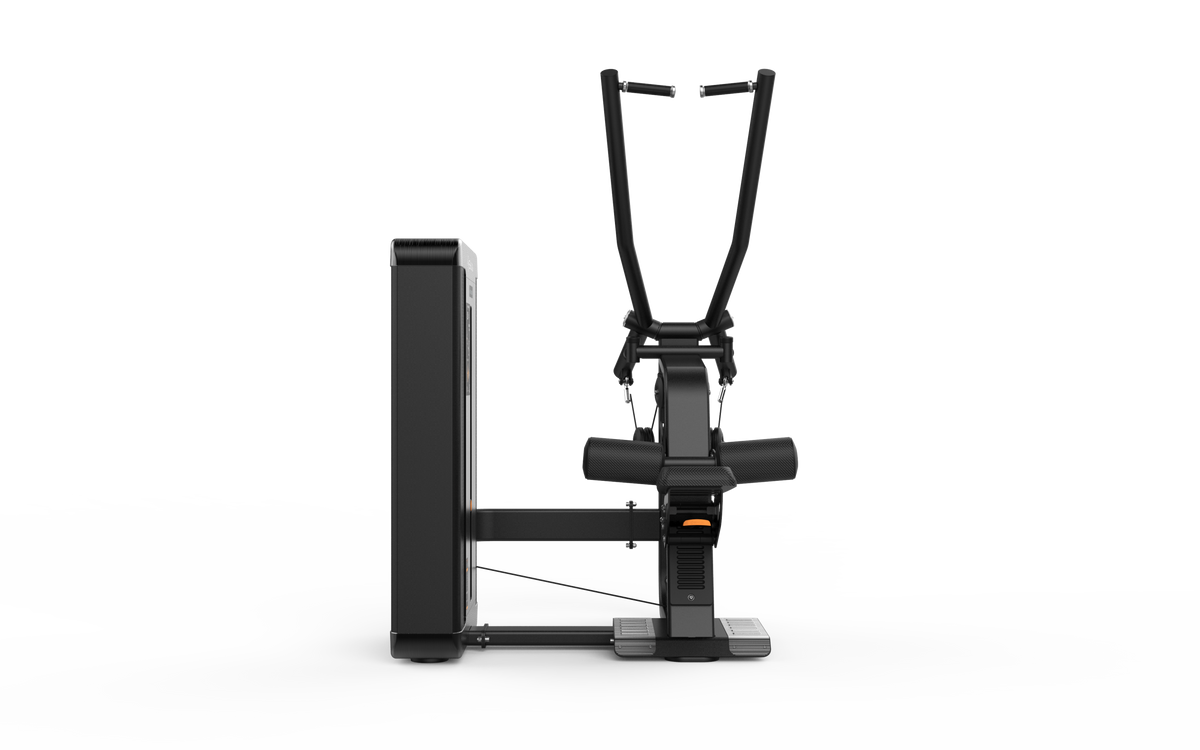 Shua G8803 Lat Pulldown selectorized machine, studio render 2 of 4