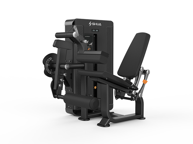 Shua G8816 Leg Curl/Extension selectorized machine, studio render 1 of 4