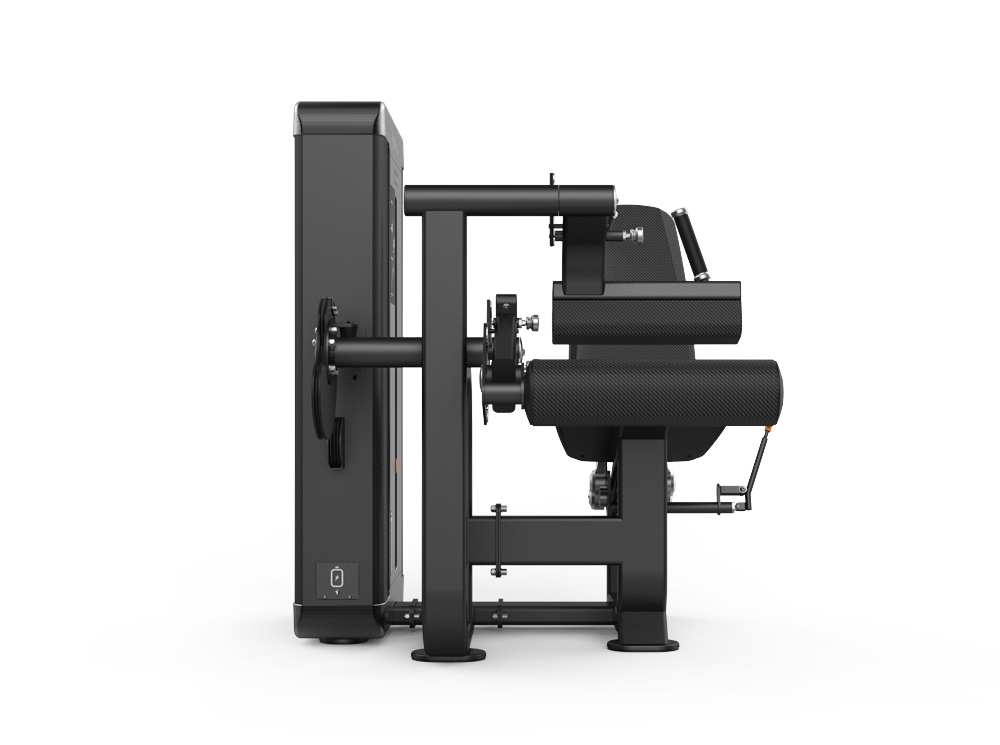 Shua G8827 Seated Leg Curl selectorized machine, studio render 2 of 2