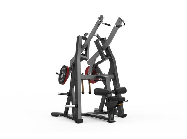 Shua G8927 Iso-Lateral Lat Pulldown plate loaded machine, studio render 1 of 2