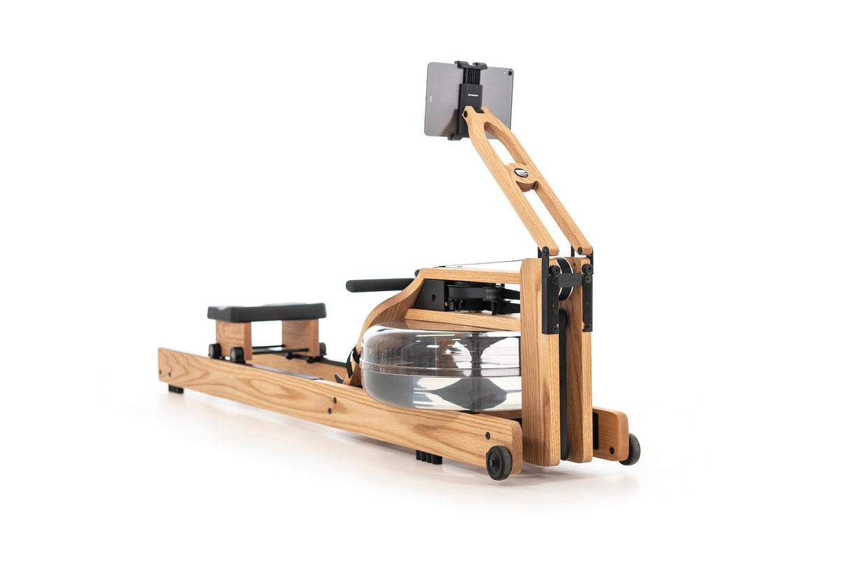 WaterRower Large Tablet Holder side view on rower