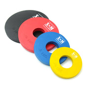 XM Fitness colorful rubber fractional weight plates stacked