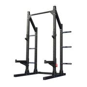 XM Rig Plyo Attachment on black fitness rack