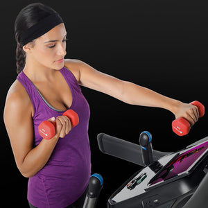 Using weights on the Horizon 7.4AT-02 Treadmill Best Entry Level Treadmill for walkers or runners