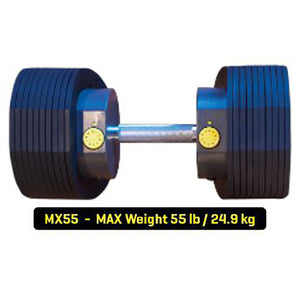 MX55 Selectorized Adjustable Dumbbells with Stand max 55lb