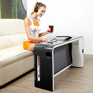 coffee table treadmill body craft space walker treadmill compact folding treadmill desk black 